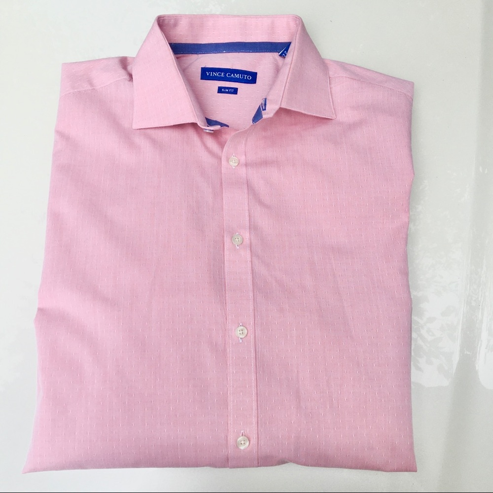 Vince Camuto Pink Slim Fit Dress Shirt